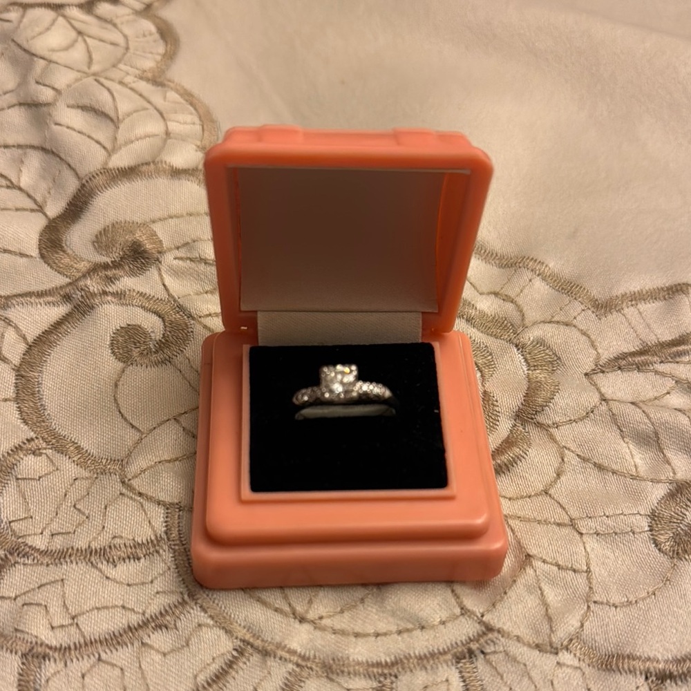 platinum antique 1 carat Solitaire Diamond. The ring is from the 1940’s